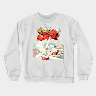 Give skates for a nice Christmas in the snow Vintage Retro Comic Crewneck Sweatshirt